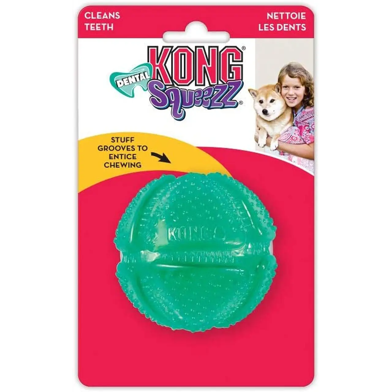 Kong Perro Squeezz dental Ball Medium
